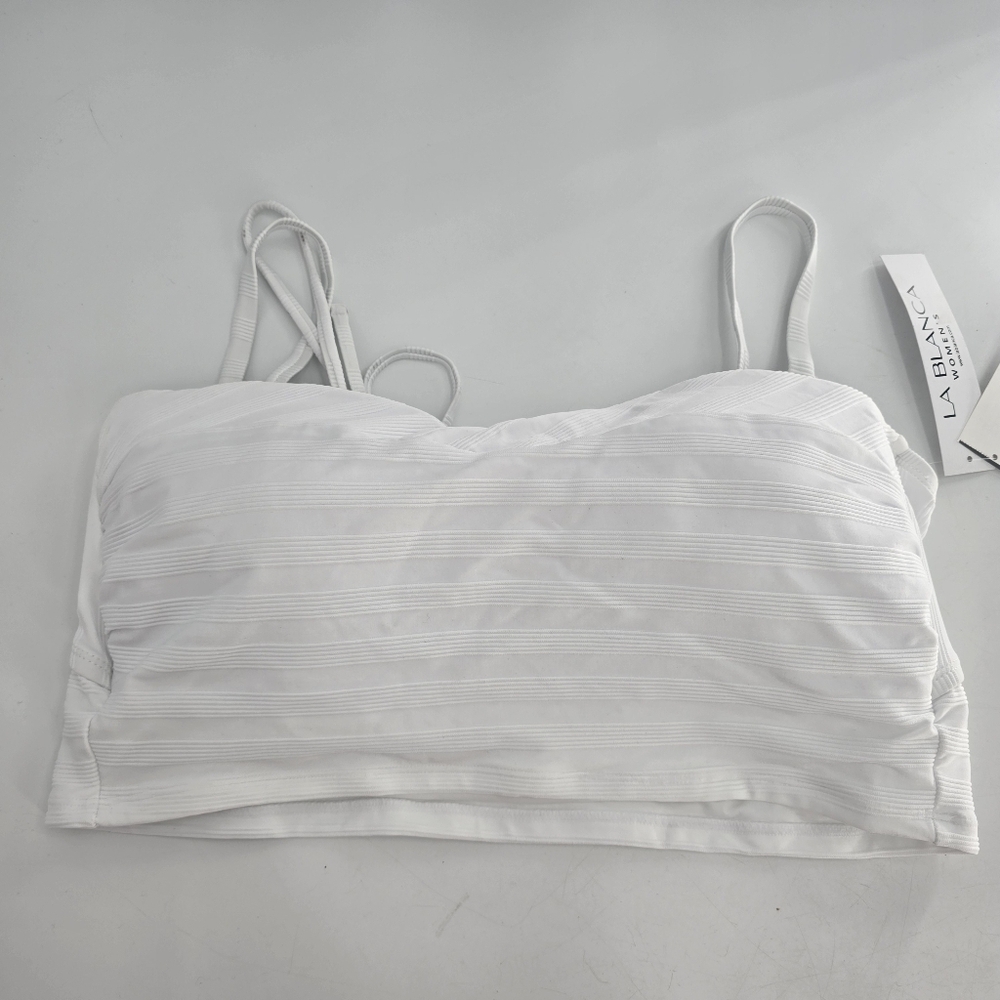 LA Blanca white swimsuit top size 16W